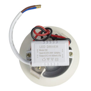 LED trapverlichting - wandlamp inbouw rond - Wit - Ø60mm - 3Watt - 3000K - inclusief driver