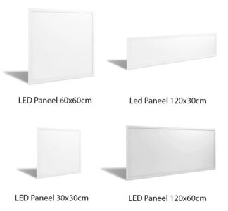LED paneel kiezen - diverse afmetingen LED panelen