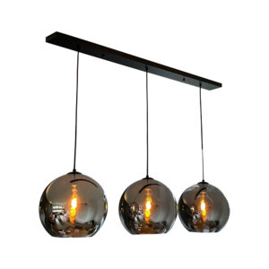 Hanglampen 3 lichts - smoked - 120cm - dimbaar - sfeerfoto