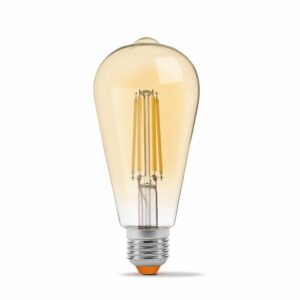 LED Filament Edison lamp amber - dimbaar - 6W - ST64 - E27 - 2200K - Extra warm