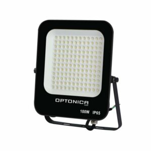 LED Bouwlamp - Floodlight - Basic serie - 100 Watt - Zwart - Vooraanzicht