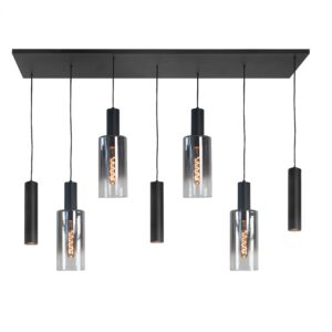 Moderne Hanglamp | Zwart | 3 x GU10 | 4 x E27 | Rechthoek
